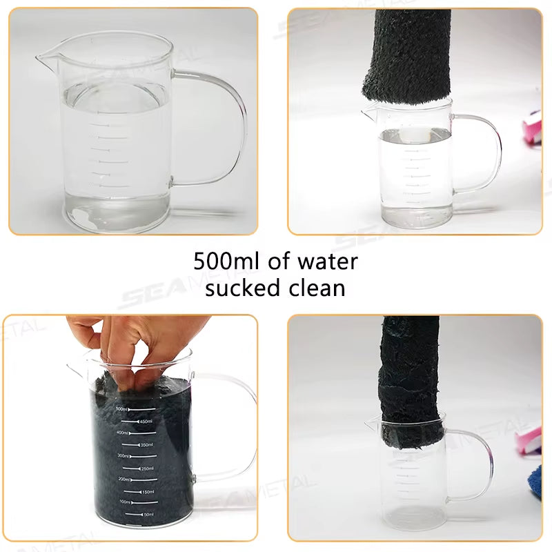 SEAMETAL Car Wash Microfiber Towel 5 Sizes Car Cleaning Fast Drying Cloth Reusable Rags Super Absorbent for Car Home Clean Tools