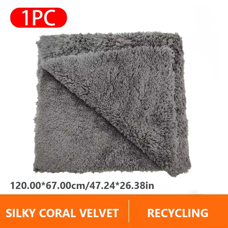 SEAMETAL Car Wash Microfiber Towel 5 Sizes Car Cleaning Fast Drying Cloth Reusable Rags Super Absorbent for Car Home Clean Tools