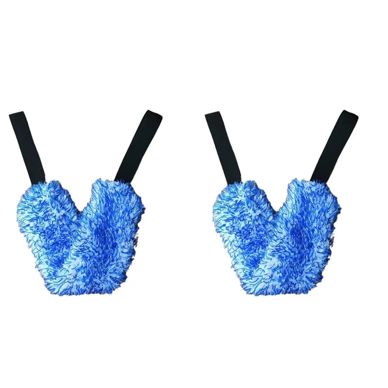 SIKEZHAN Flexible Car Wheel Washing Brush Microfiber Double-Sided Long Belt Cleaning Towel Brush Wheel Hub Pull Belt Brush Tool