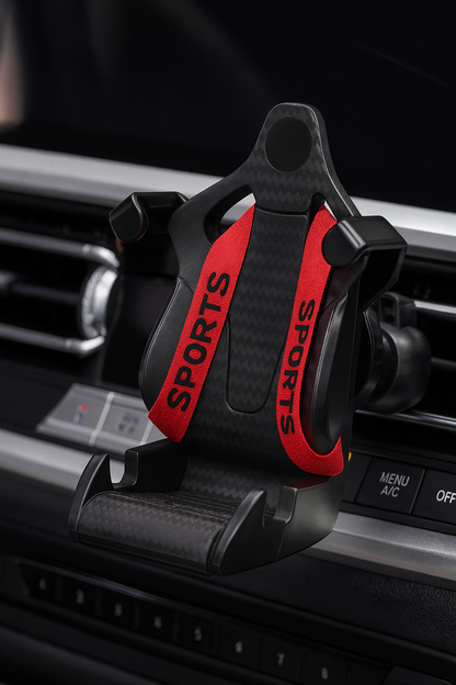 Soporte de Móvil 360° con Diseño en Estilo Racing en Fibra de Carbono